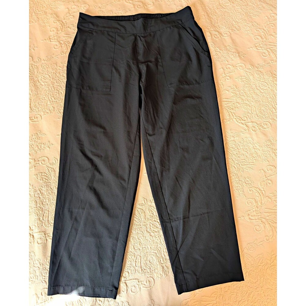 Rafaella Comfort Women’s Medical Scrub Pants Black Solid Woven Size L/G